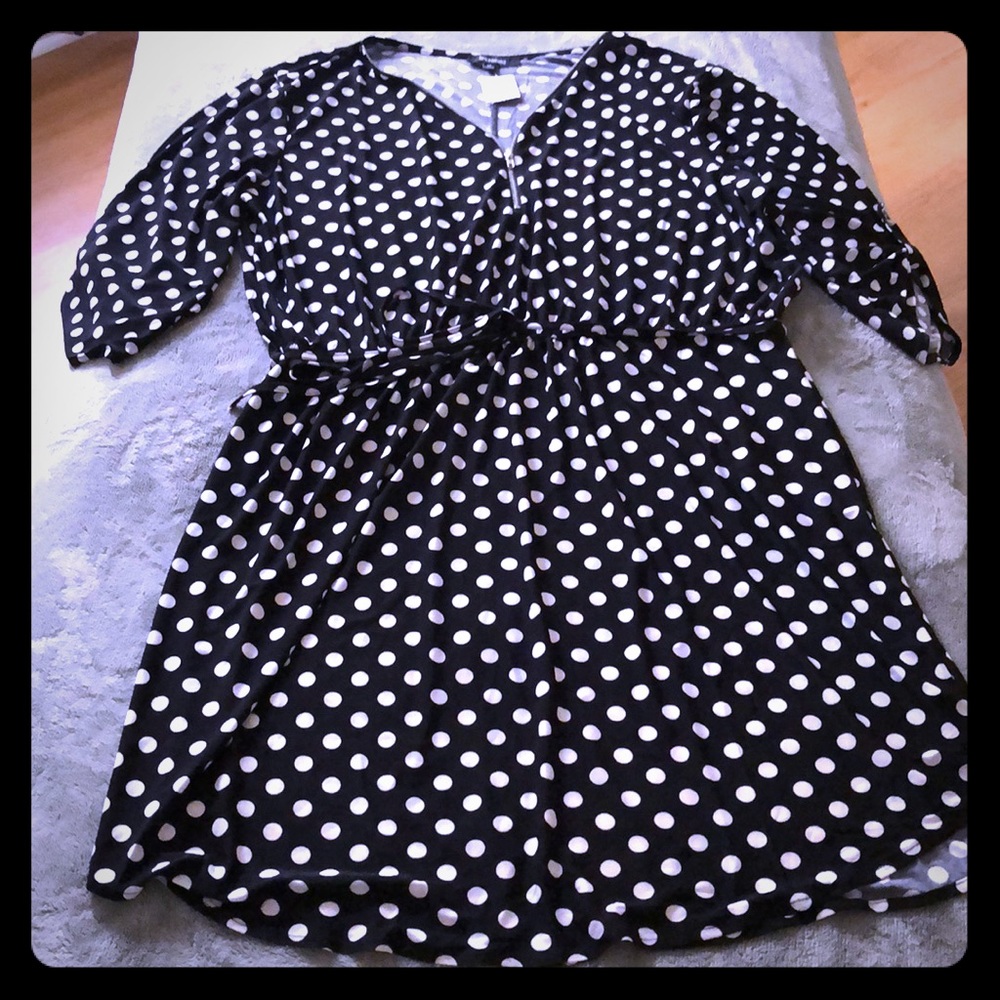 Black and White Polka Dot Dress